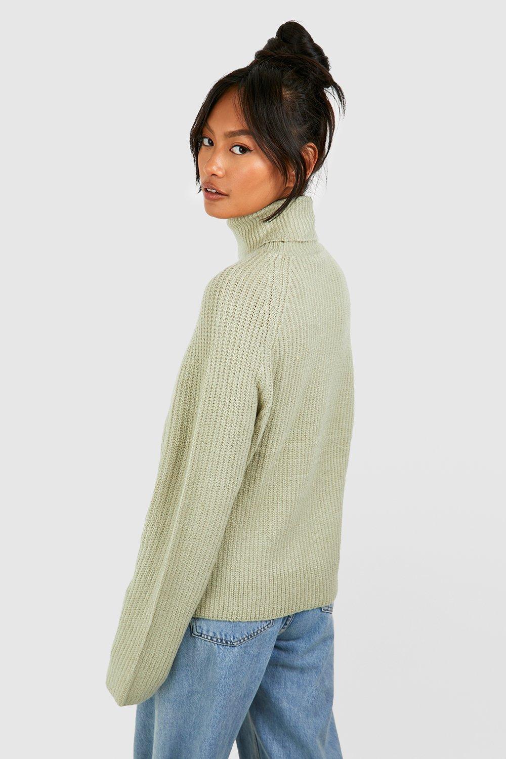 Khaki turtle shop neck jumper